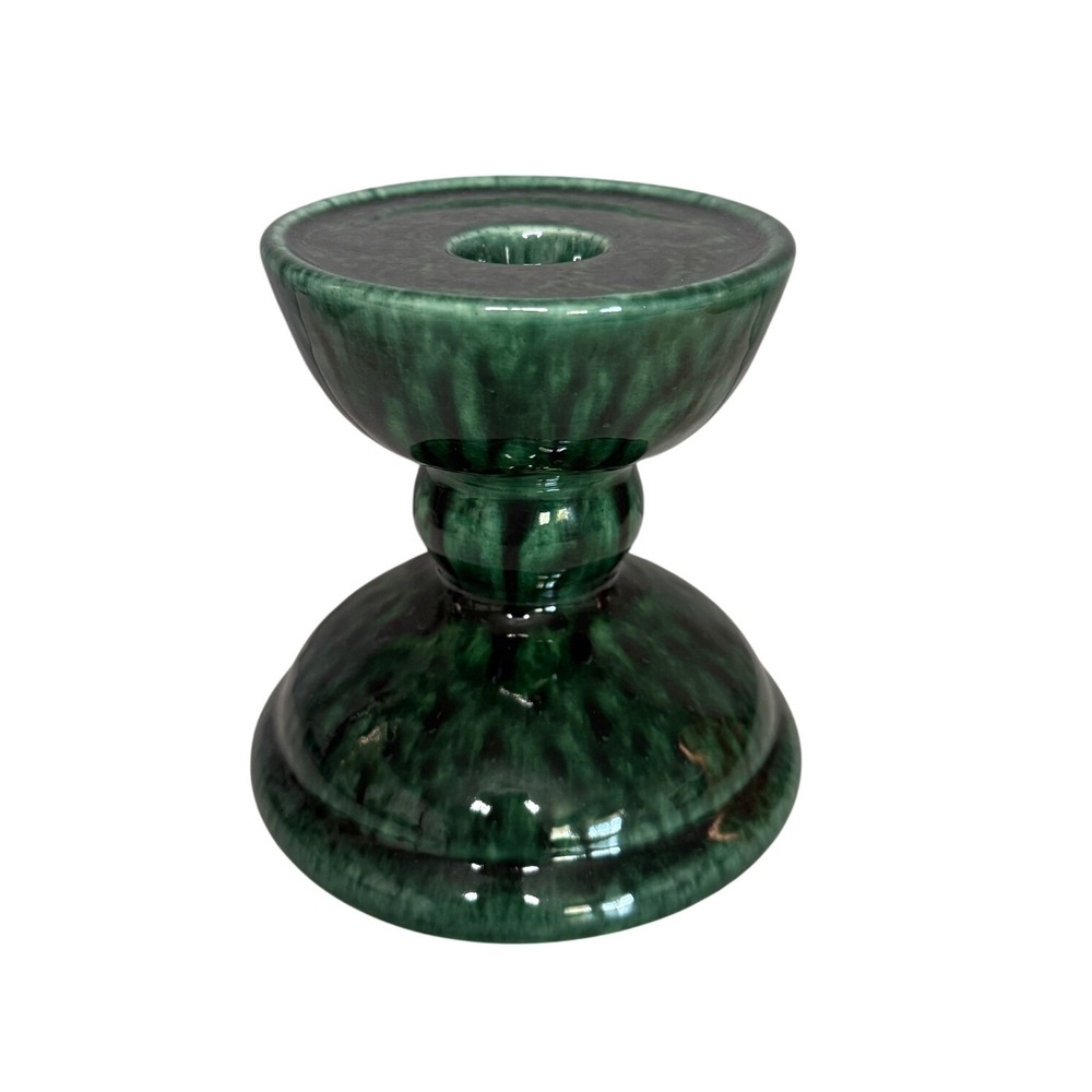 Southern Living At Home Gail Pittman Studio Pottery Candle Holder Green Signed